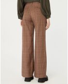 Pantalon à Carreaux Rondeaux marron