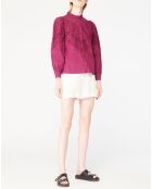 Chemise Broderies rose