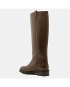 Bottes en Cuir marron