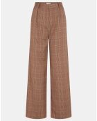 Pantalon à Carreaux Rondeaux marron