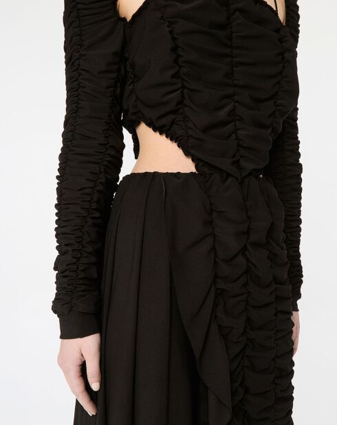 Robe extensible Maxi Drape Drama noire