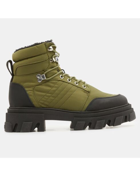Boots Mountains fourrées kaki/noir