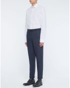 Pantalon chino en Toile de Coton bio Mujog bleu marine