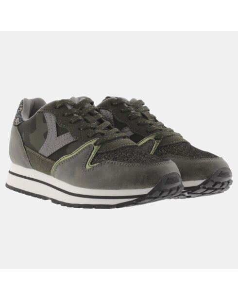Baskets Running kaki/noir