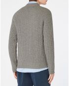 Pull en Laine & Cachemire Poterond col rond gris clair