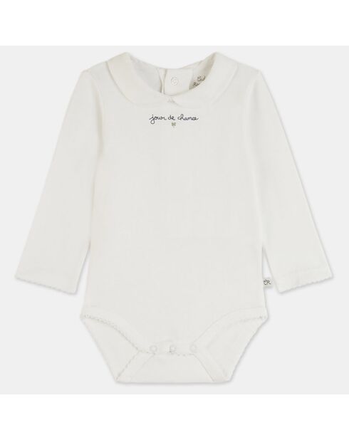 Body en coton bio Loupio blanc