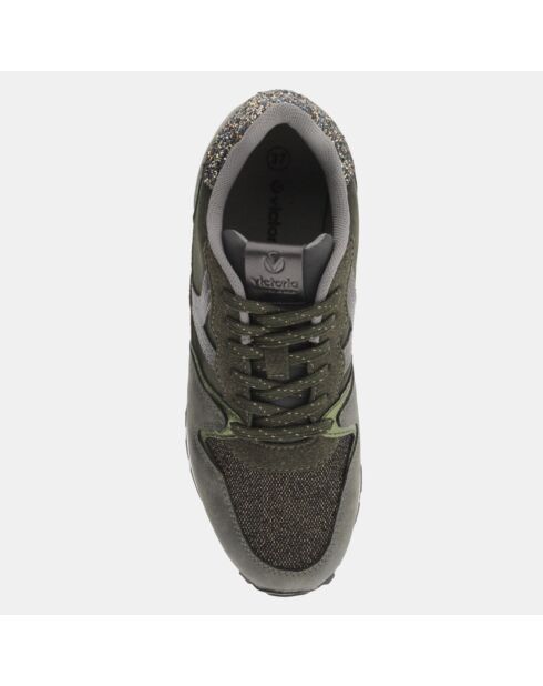 Baskets Running kaki/noir