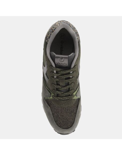 Baskets Running kaki/noir