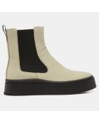 Chelsea Boots en Cuir écrues