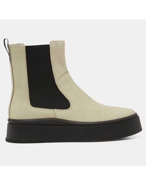Chelsea Boots en Cuir écrues