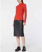 Pull en Maille stretch de fibres Ecovero® Bya rouge foncé