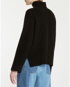 Pull en Laine & Cachemire Sydney col montant noir