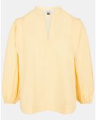 Blouse en Popeline de Coton Mimosa jaune clair