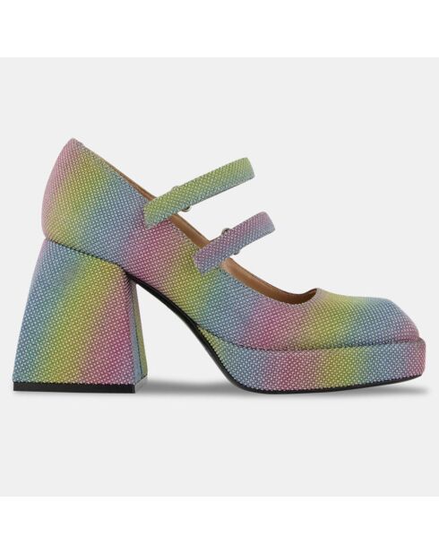 Sandales Julie multicolores - Talon 10 cm