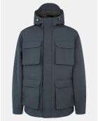 Parka droite Napocket avec doudoune amovible matelassée sans manches bleu marine