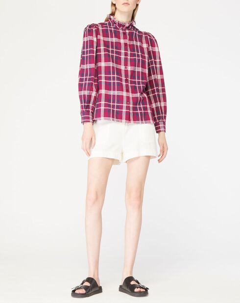 Chemise Tammy à carreaux rose