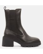 Chelsea boots en Cuir Nico noires - Talon 7 cm