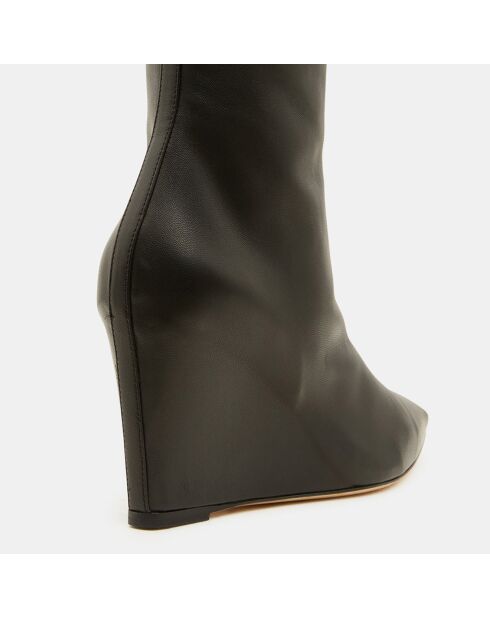 Bottes en Cuir Freja noires - Talon 8.5 cm