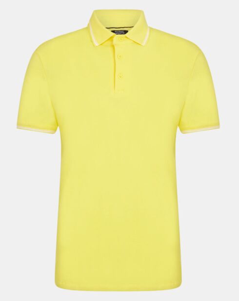 Polo en Coton piqué Polobas liseré jaune