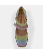 Sandales Julie multicolores - Talon 10 cm