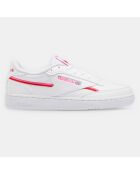 Baskets Club C 85 blanc/rose