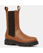 Chelsea Boots en Cuir Mid camel