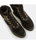 Boots en Cuir Mountain Lacet noires