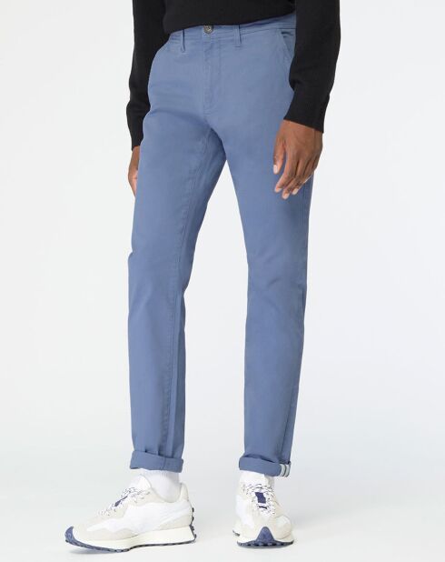 Pantalon chino en Coton bio slim Kutslim bleu vintage