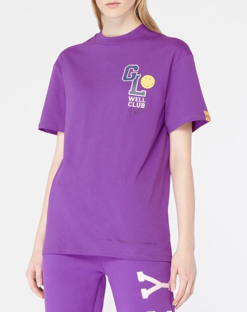 T-Shirt en Coton bio Smiley violet