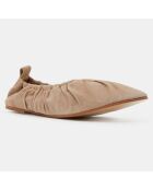 Ballerines en Cuir Souples beiges