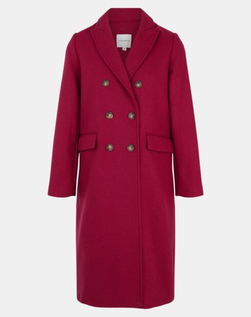 Manteau en Laine mélangée Balba rouge foncé