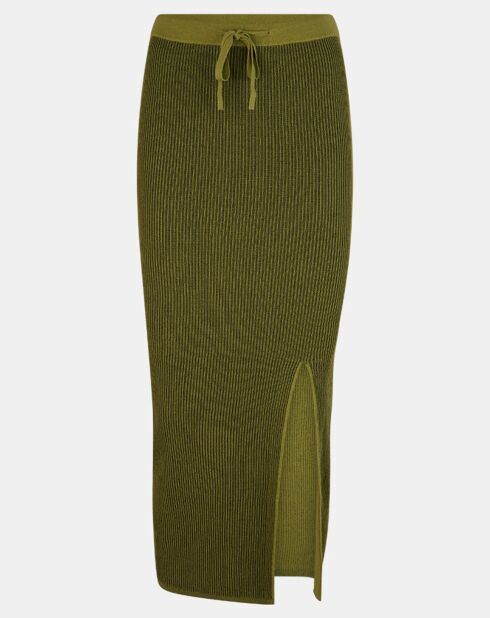Jupe Peephole Knit kaki