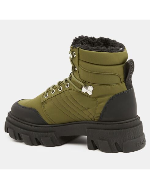Boots Mountains fourrées kaki/noir