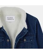 Veste en jean en Coton bio Joey doublure molletonnée bleue