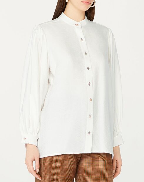 Chemise droite Agutte à col officier écrue
