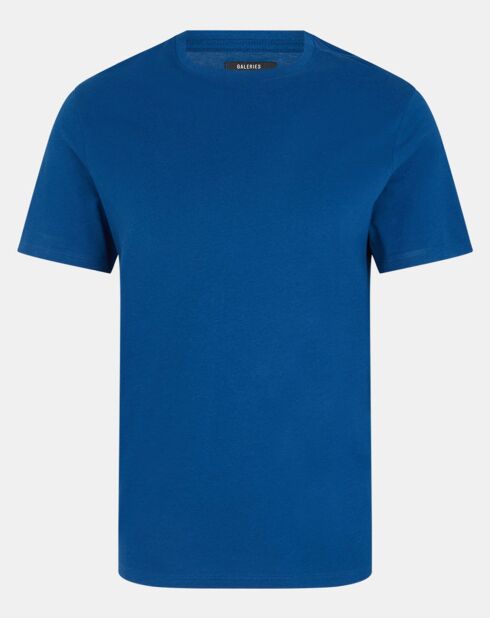 T-Shirt en Coton bio Sishron col rond bleu nuit