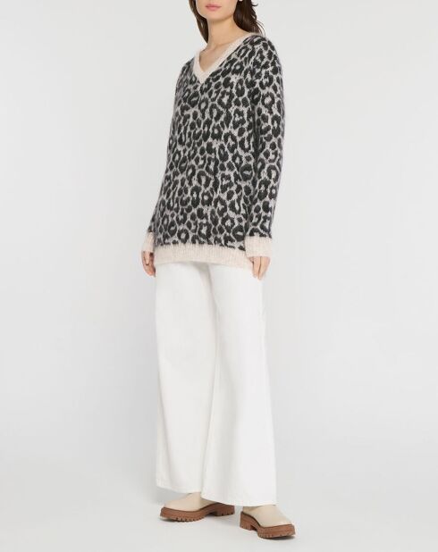 Pull en Mohair mélangé Fiumana écru