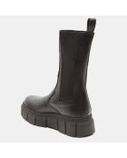 Chelsea Boots en Cuir Armor noires - Talon 5 cm