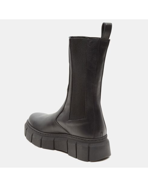 Chelsea Boots en Cuir Armor noires - Talon 5 cm