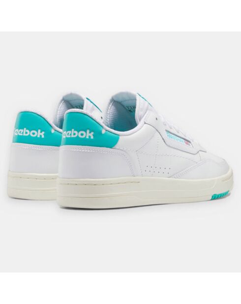 Baskets en Cuir Court Peak blanc/bleu