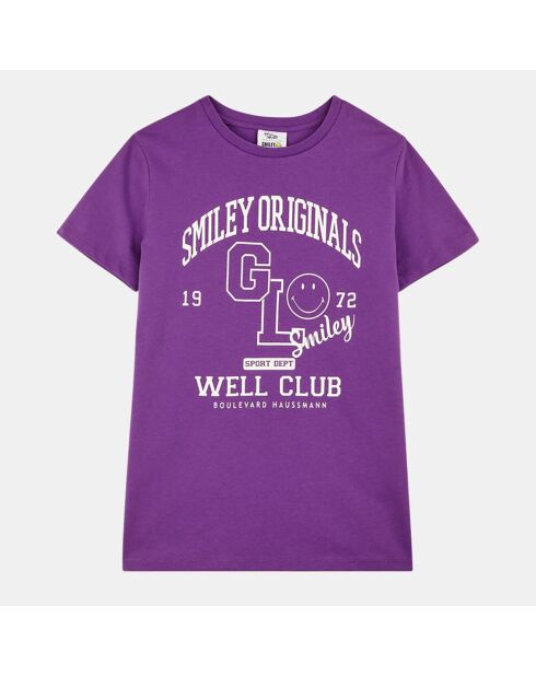 T-Shirt en Coton bio Smiley® violet