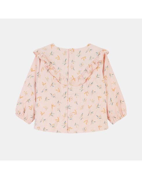 Blouse en coton Agarou imprimé rose/multicolore