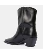 Boots en Cuir noires - Talon 6.5 cm