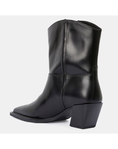 Boots en Cuir noires - Talon 6.5 cm