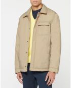 Blouson droit matelassé Maqflat paddée beige