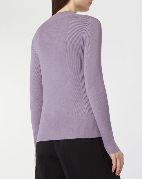 Pull en Maille stretch de fibres Ecovero® Bya lavande