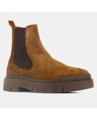 Chelsea boots semelle épaisse marron