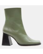 Bottines en Cuir South kaki - Talon 8.5 cm