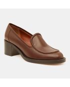 Mocassins en Cuir marron - Talon 5.5 cm