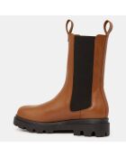 Chelsea Boots en Cuir Mid camel